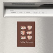 コーヒーカップのウォームサークルパターン マグネット (インサイチュ (食洗機))