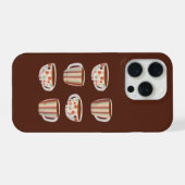 コーヒーカップのウォームサークル柄 iPhoneケース (裏面横)