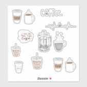 コーヒーカップのシール シール (シート)