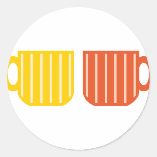 コーヒーカップのシール ラウンドシール