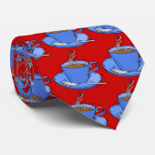 コーヒーカップのタイ ネクタイ (ロール)