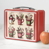 コーヒーカップのフェスティバル メタルランチボックス (インサイチュ)