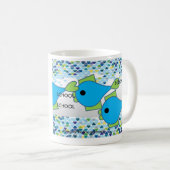 コーヒーカップの一口および計画の魚 コーヒーマグカップ (正面右)