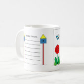 コーヒーカップの一口及び計画の鳥 コーヒーマグカップ (正面左)