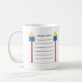 コーヒーカップの一口及び計画の鳥 コーヒーマグカップ (左)