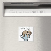コーヒーカップの上で眠るキュートなナマケモノ コーヒー名言 マグネット (インサイチュ (食洗機))