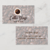 コーヒーカップの上面 |コーヒー豆 名刺 (正面/裏面)
