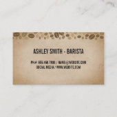 コーヒーカップの上面 | 豆 名刺 (裏面)