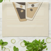 コーヒーカップの台所タオル キッチンタオル (折り畳み)