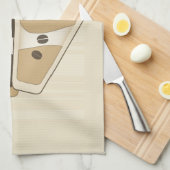 コーヒーカップの台所タオル キッチンタオル (四つ折り)