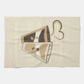 コーヒーカップの台所タオル キッチンタオル (横)