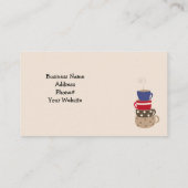 コーヒーカップの名刺を積み重ねる 名刺 (裏面)