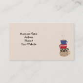 コーヒーカップの名刺を積み重ねる 名刺 (裏面)