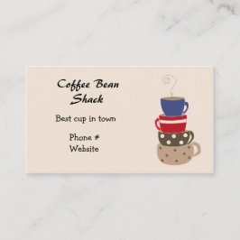 コーヒーカップの名刺を積み重ねる 名刺