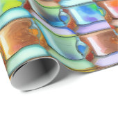 コーヒーカップの壁水の色のパターン ラッピングペーパー (ロールコーナー)