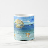 コーヒーカップの恋人のためのかわいいヒトデのマグ コーヒーマグカップ (中央)