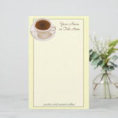 コーヒーカップの文房具 便箋 (スタンド正面)