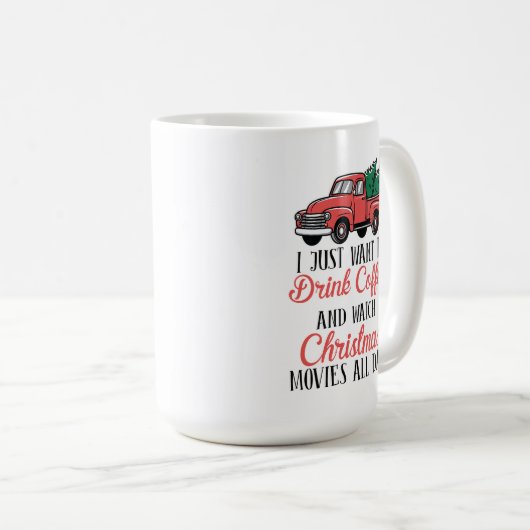 コーヒーカップの明るいクリスマススピリットデザイン コーヒーマグカップ (正面右)