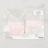 コーヒーカップの松の実 ポストカード (裏面)