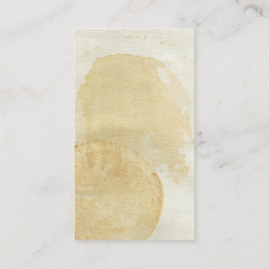 コーヒーカップの汚れの標準 名刺 (裏面)