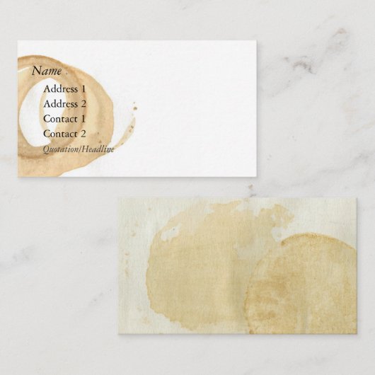 コーヒーカップの汚れの標準 名刺 (正面/裏面)