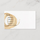 コーヒーカップの汚れの標準 名刺 (正面)