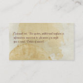 コーヒーカップの汚れマレー 名刺 (裏面)