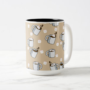 コーヒーカップの背景キッチンマグ ツートーンマグカップ