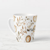 コーヒーカップの葉 カフェラテマグ (左アングル)