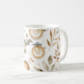 コーヒーカップの葉 コーヒーマグカップ (正面右)