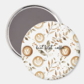 コーヒーカップの葉 マグネット (正面/裏面)