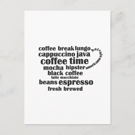 コーヒーカップはがき ポストカード (正面)