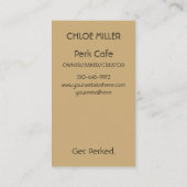 コーヒーカップは名刺を占います 名刺 (裏面)