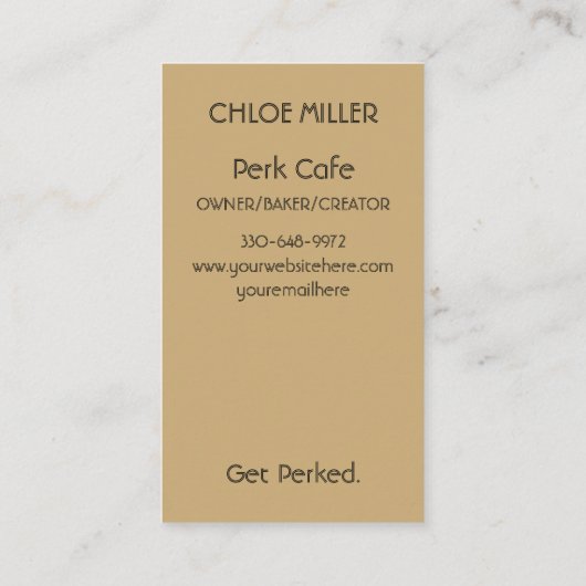 コーヒーカップは名刺を占います 名刺 (裏面)