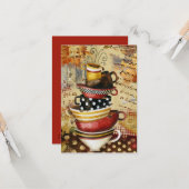 コーヒーカップは挨拶状を占います カード (正面/裏面インサイチュ)