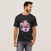 コーヒーカップを持ったカバ Tシャツ (正面フル)