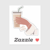 コーヒーカップを持つ手 シール (シート)