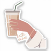 コーヒーカップを持つ手 シール (正面)