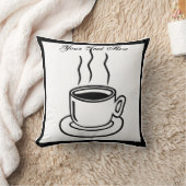 コーヒーカップアートデザイン枕 クッション (ブランケット)