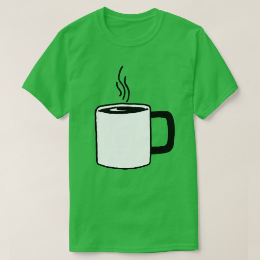 コーヒーカップアート Tシャツ (デザイン正面)