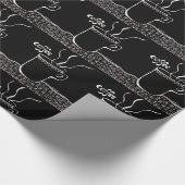 コーヒーカップアートin白黒ラッピング紙 ラッピングペーパー (角)