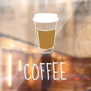 コーヒーカップイラストレーションシンプルイラストレーション ウィンドウサイン