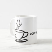 コーヒーカップイラストレーション。 コーヒーマグカップ (正面左)