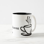 コーヒーカップイラストレーション。 ツートーンマグカップ (正面右)