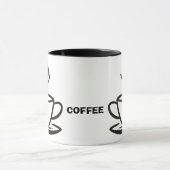 コーヒーカップイラストレーション。 マグカップ (中央)