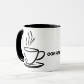 コーヒーカップイラストレーション。 マグカップ (正面左)