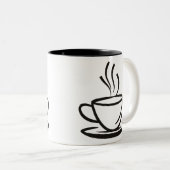 コーヒーカップイラストレーション。井伊 ツートーンマグカップ (正面右)