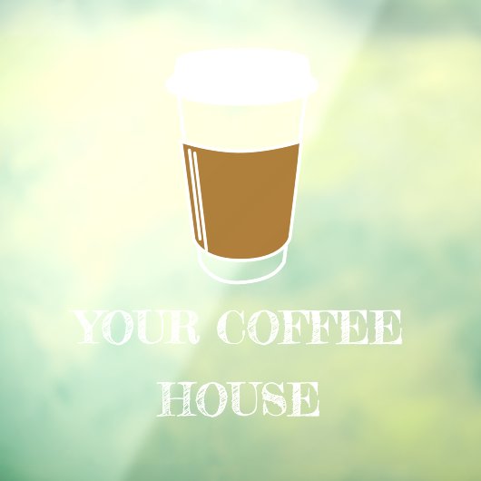 コーヒーカップイラスト・エッチ コーヒービジネス ウィンドウサイン (シート3)