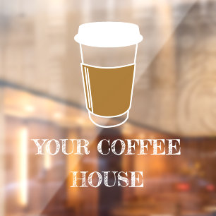 コーヒーカップイラスト・エッチ コーヒービジネス ウィンドウサイン