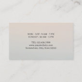 コーヒーカップエレガントシルバーカフェ顧客 ロイヤリティカード (裏面)